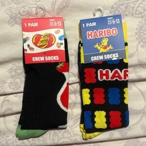 Jelly Belly and Haribo Fun Colorful Crew Socks